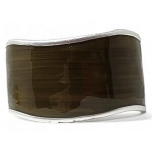 Lia Sophia Antiqued Matte Silver Cuff Bracelet Shifting TIde